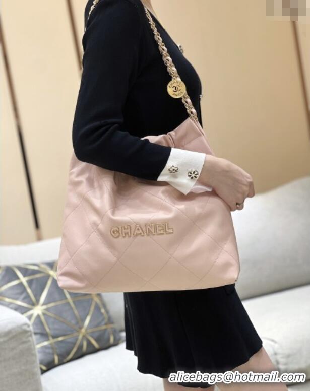 Market Sells Chanel 22 Bag in Haas Grainy Calfskin AS3261 Pink 2025 Top Quality