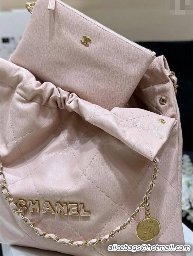 Market Sells Chanel 22 Bag in Haas Grainy Calfskin AS3261 Pink 2025 Top Quality