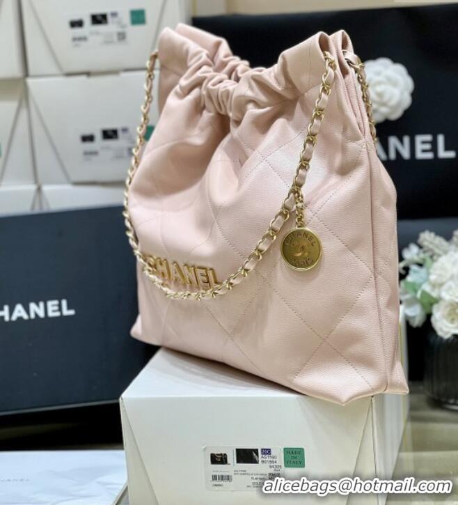 Market Sells Chanel 22 Bag in Haas Grainy Calfskin AS3261 Pink 2025 Top Quality