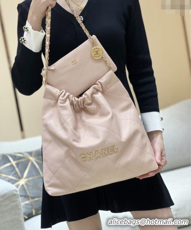 Market Sells Chanel 22 Bag in Haas Grainy Calfskin AS3261 Pink 2025 Top Quality