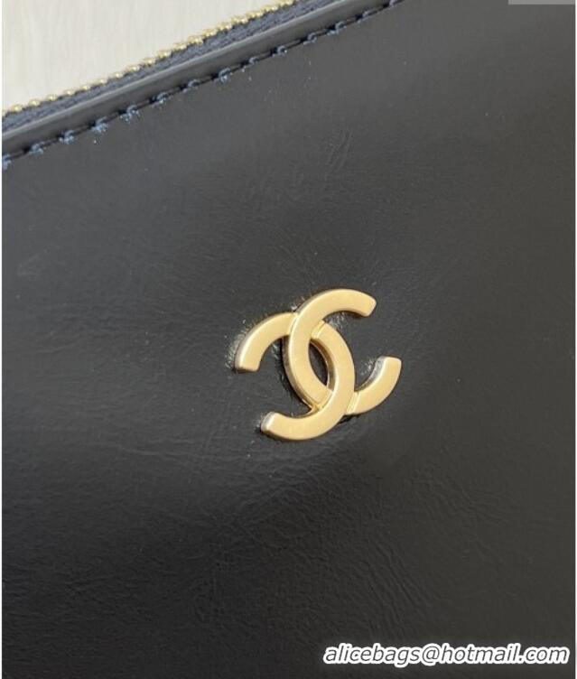 Discount Chanel 22 Small Bag with Pockets in Shiny Calfskin AS3260 Black 2025 Top Quality