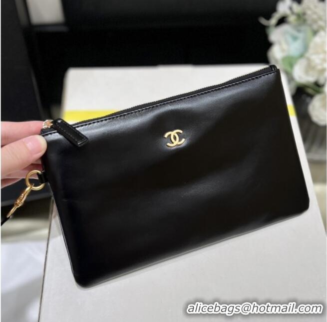 Best Price Chanel 22 Bag with Pockets in Shiny Calfskin AS3261 Black 2025 Top Quality