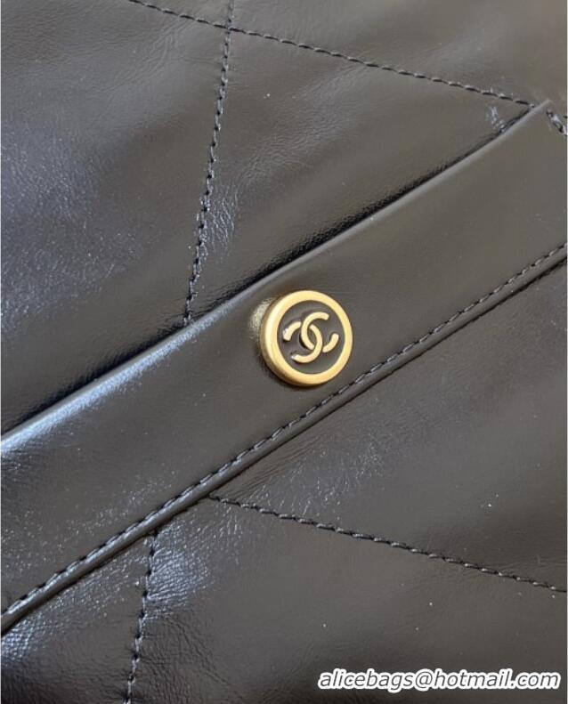 Best Price Chanel 22 Bag with Pockets in Shiny Calfskin AS3261 Black 2025 Top Quality