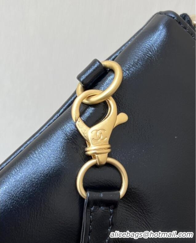Best Price Chanel 22 Bag with Pockets in Shiny Calfskin AS3261 Black 2025 Top Quality