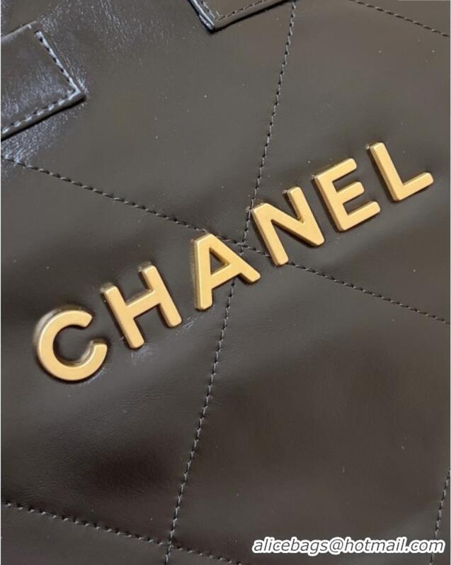 Best Price Chanel 22 Bag with Pockets in Shiny Calfskin AS3261 Black 2025 Top Quality