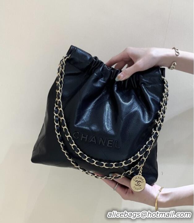 Well Crafted Chanel 22 Small Bag in Grainy Calfskin AS3260 Black/Gold 2025 Top Quality