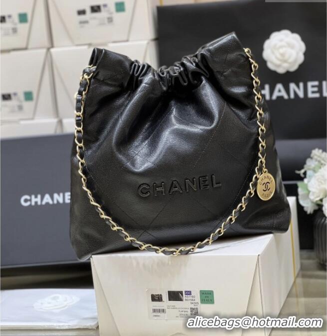 Well Crafted Chanel 22 Small Bag in Grainy Calfskin AS3260 Black/Gold 2025 Top Quality