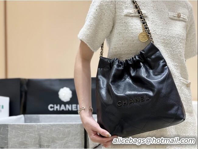 Well Crafted Chanel 22 Small Bag in Grainy Calfskin AS3260 Black/Gold 2025 Top Quality