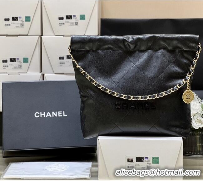 Well Crafted Chanel 22 Small Bag in Grainy Calfskin AS3260 Black/Gold 2025 Top Quality