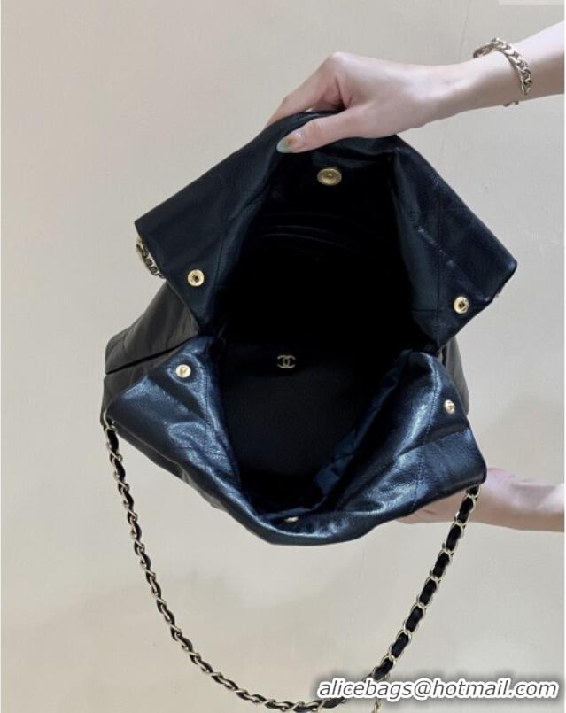 Well Crafted Chanel 22 Small Bag in Grainy Calfskin AS3260 Black/Gold 2025 Top Quality