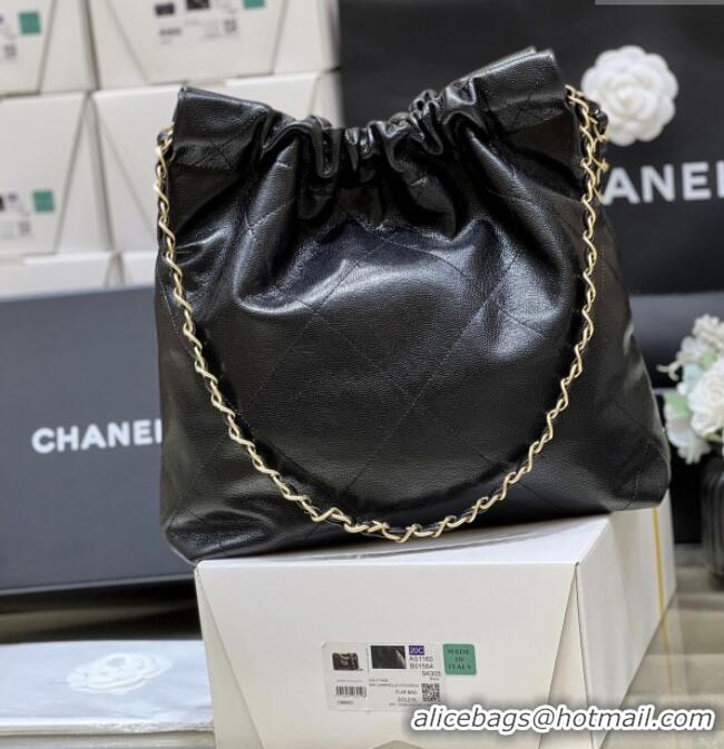 Well Crafted Chanel 22 Small Bag in Grainy Calfskin AS3260 Black/Gold 2025 Top Quality
