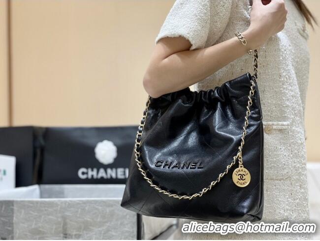 Well Crafted Chanel 22 Small Bag in Grainy Calfskin AS3260 Black/Gold 2025 Top Quality