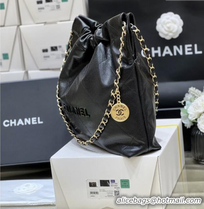 Well Crafted Chanel 22 Small Bag in Grainy Calfskin AS3260 Black/Gold 2025 Top Quality