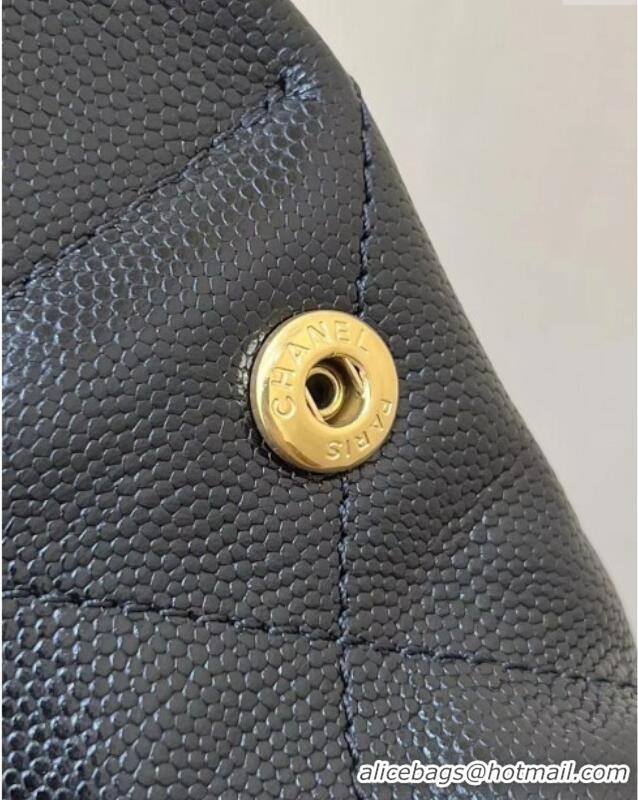 Well Crafted Chanel 22 Small Bag in Grainy Calfskin AS3260 Black/Gold 2025 Top Quality