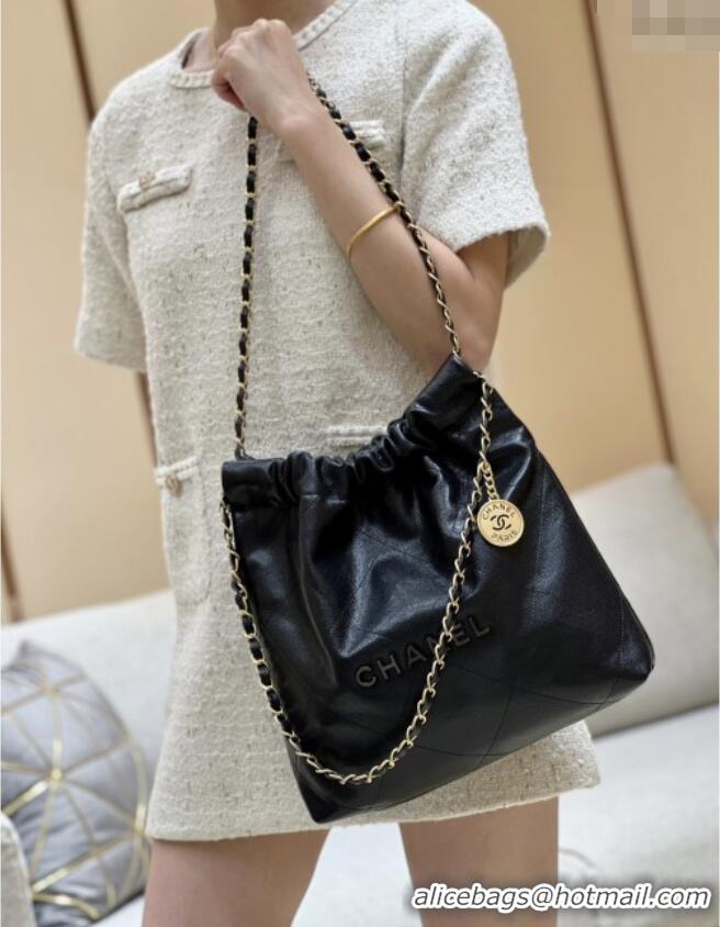 Well Crafted Chanel 22 Small Bag in Grainy Calfskin AS3260 Black/Gold 2025 Top Quality