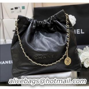 New Product Chanel 22 Bag in Grainy Calfskin AS3260 Black/Gold 2025 Top Quality