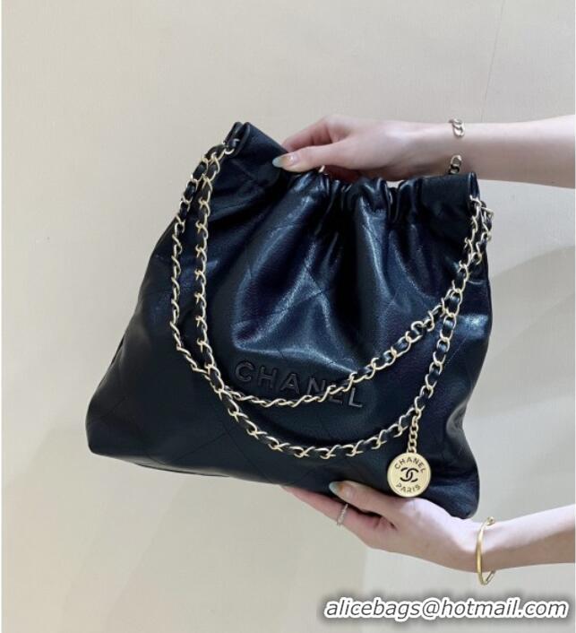 New Product Chanel 22 Bag in Grainy Calfskin AS3260 Black/Gold 2025 Top Quality