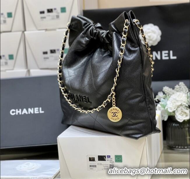 New Product Chanel 22 Bag in Grainy Calfskin AS3260 Black/Gold 2025 Top Quality