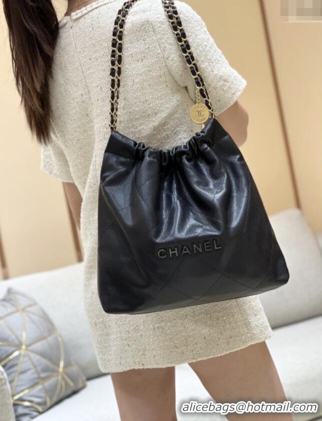 New Product Chanel 22 Bag in Grainy Calfskin AS3260 Black/Gold 2025 Top Quality