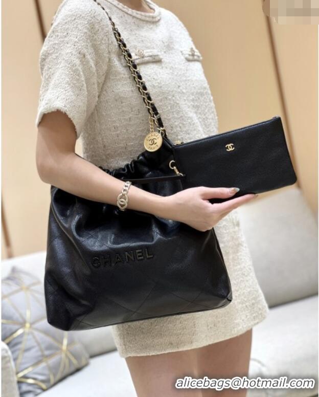 New Product Chanel 22 Bag in Grainy Calfskin AS3260 Black/Gold 2025 Top Quality