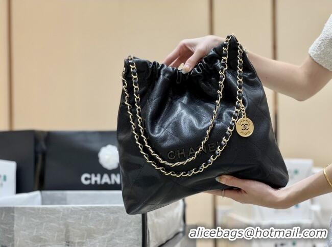 New Product Chanel 22 Bag in Grainy Calfskin AS3260 Black/Gold 2025 Top Quality