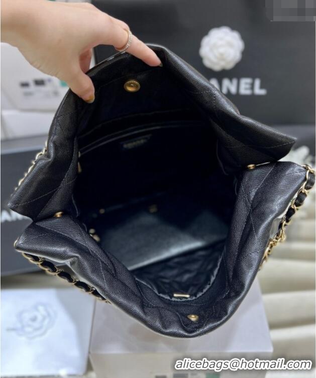 New Product Chanel 22 Bag in Grainy Calfskin AS3260 Black/Gold 2025 Top Quality