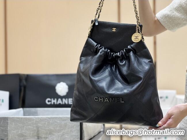 New Product Chanel 22 Bag in Grainy Calfskin AS3260 Black/Gold 2025 Top Quality