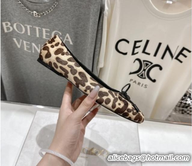 Luxury Jimmy Choo Scarlett Ballerina Flats in Zebra Hair Leopard Print 5072104