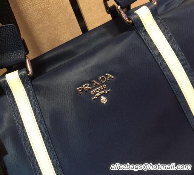 Reasonable Price Prada Mens Nylon Top Handle Bag PR2096 Blue 2025