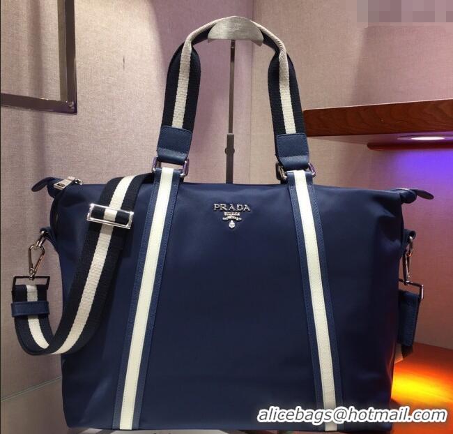 Reasonable Price Prada Mens Nylon Top Handle Bag PR2096 Blue 2025