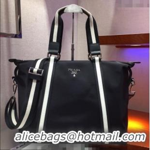 Best Price Prada Mens Nylon Top Handle Bag PR2096 Black 2025
