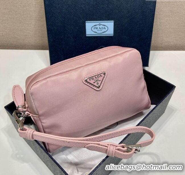 Top Quality Prada Small Re-Nylon pouch 1NS021 Light Pink 2025