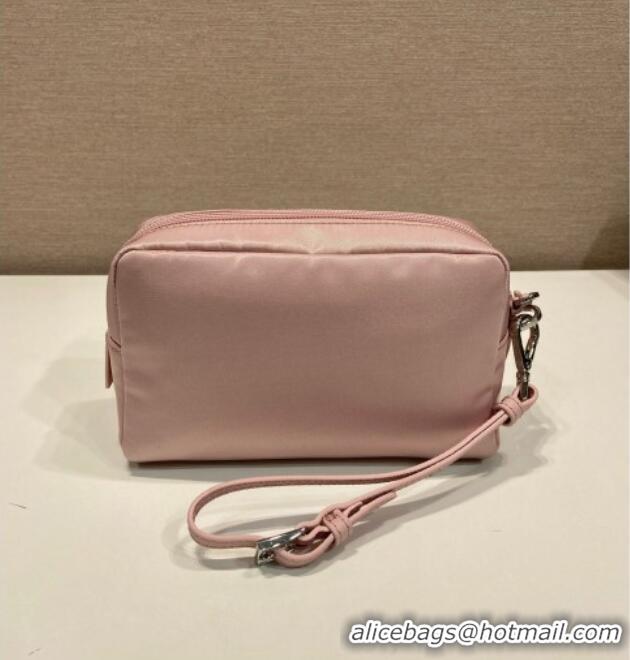 Top Quality Prada Small Re-Nylon pouch 1NS021 Light Pink 2025