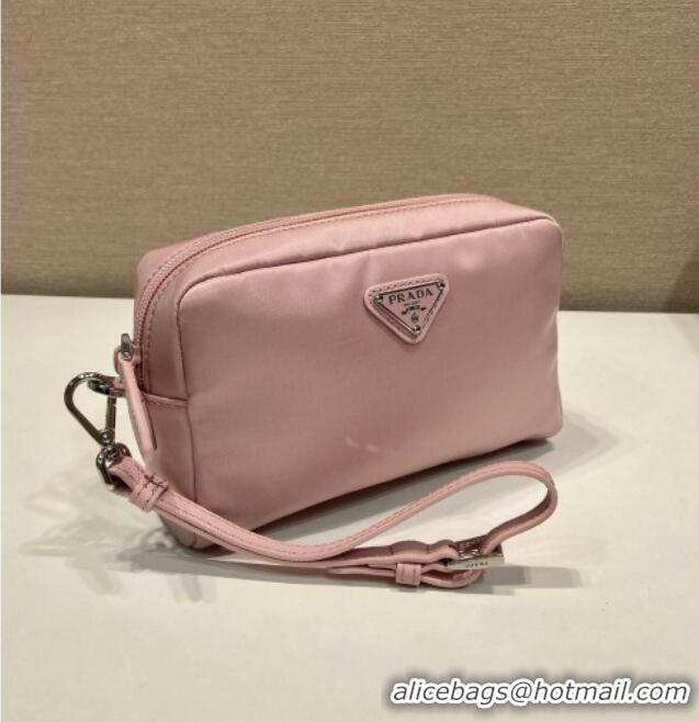 Top Quality Prada Small Re-Nylon pouch 1NS021 Light Pink 2025