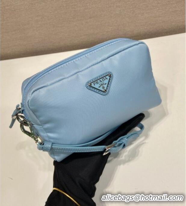 Best Price Prada Small Re-Nylon pouch 1NS021 Light Blue 2025