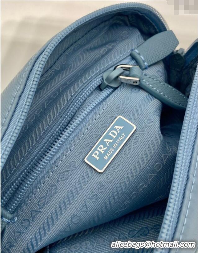 Best Price Prada Small Re-Nylon pouch 1NS021 Light Blue 2025
