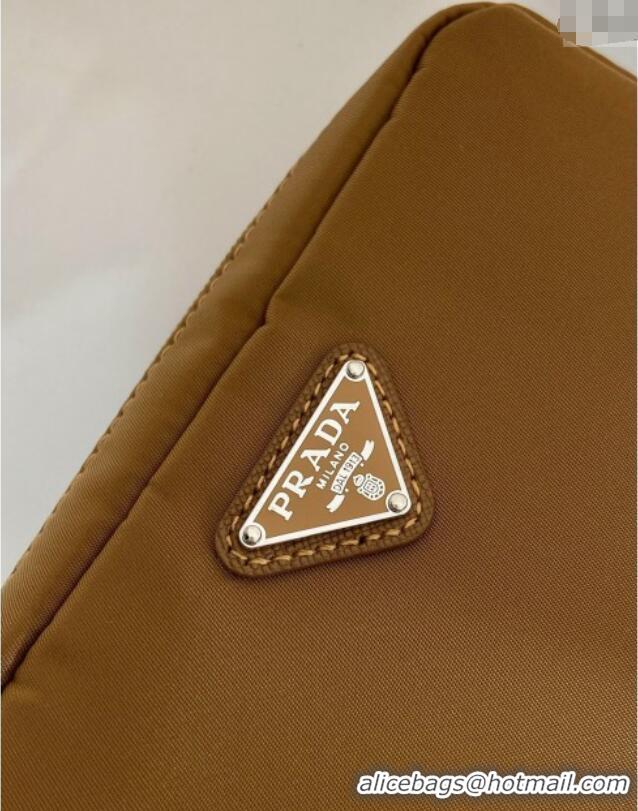 Top Grade Prada Small Re-Nylon pouch 1NS021 Brandy Brown 2025