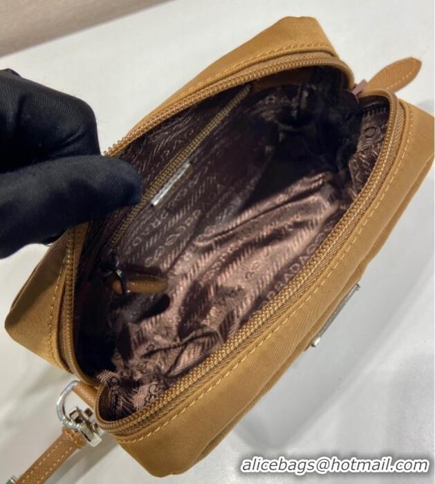 Top Grade Prada Small Re-Nylon pouch 1NS021 Brandy Brown 2025