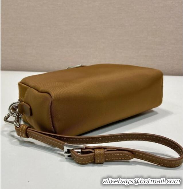 Top Grade Prada Small Re-Nylon pouch 1NS021 Brandy Brown 2025