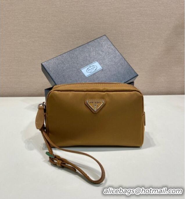 Top Grade Prada Small Re-Nylon pouch 1NS021 Brandy Brown 2025