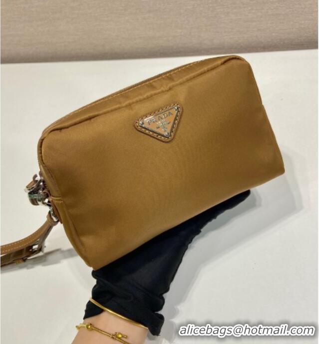 Top Grade Prada Small Re-Nylon pouch 1NS021 Brandy Brown 2025