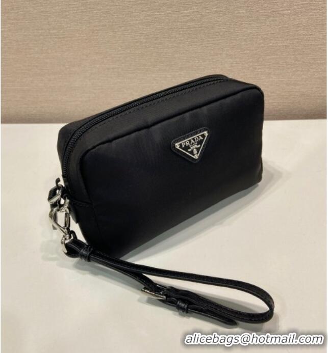 Top Grade Prada Small Re-Nylon pouch 1NS021 Black 2025