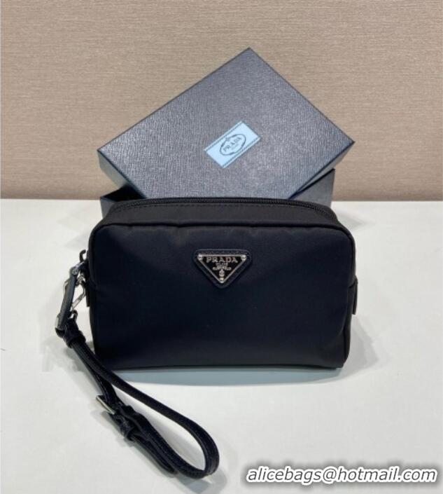 Top Grade Prada Small Re-Nylon pouch 1NS021 Black 2025