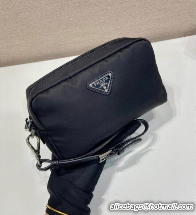 Top Grade Prada Small Re-Nylon pouch 1NS021 Black 2025