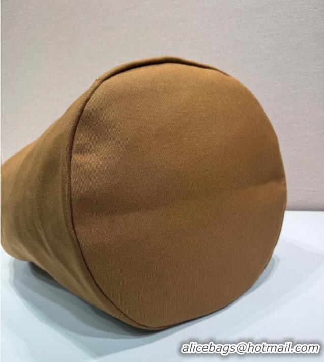 Good Taste Prada Mens Canvas drawstring duffle bag 2VY011 Tabacco Brown 2025