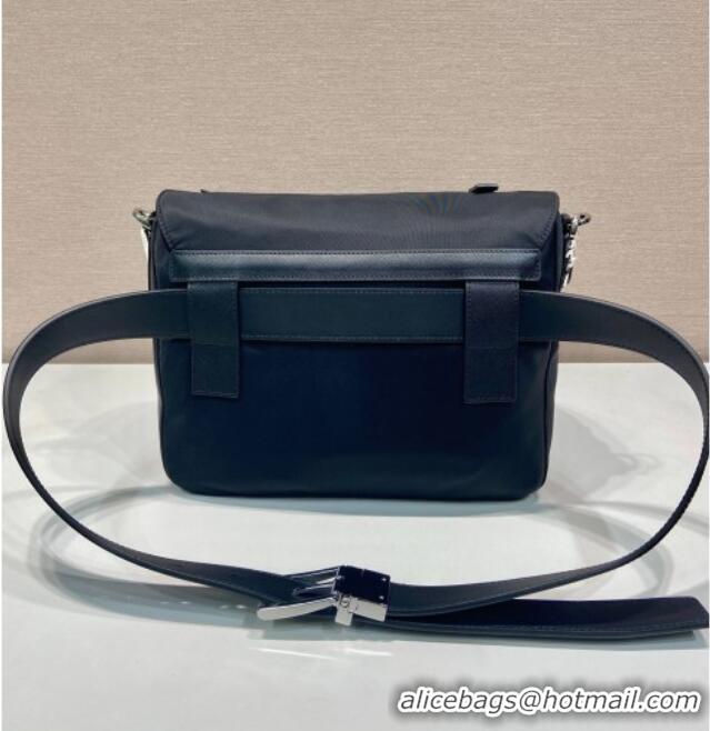 Top Grade Prada Mens Nylon and Leather Messenger Bag 2VD071 Black 2025