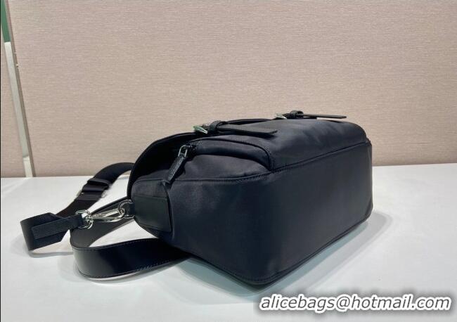 Top Grade Prada Mens Nylon and Leather Messenger Bag 2VD071 Black 2025
