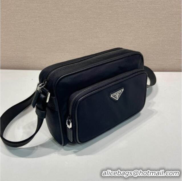 Buy Fashionable Prada Mens Small Re-Nylon and Saffiano leather shoulder bag 2VH190 Black 2025