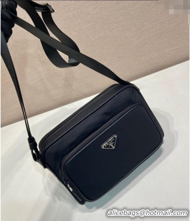 Buy Fashionable Prada Mens Small Re-Nylon and Saffiano leather shoulder bag 2VH190 Black 2025