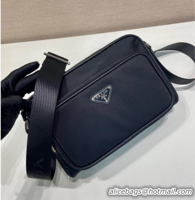 Buy Fashionable Prada Mens Small Re-Nylon and Saffiano leather shoulder bag 2VH190 Black 2025